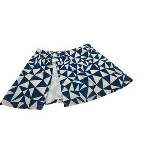 Jessica Simpson Geometric Print Swim Skirt-Cover-Up, Blue/ White, Sz. L/XL,